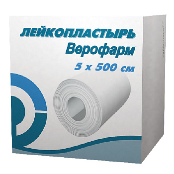 упаковка ЛЕЙКОПЛАСТЫРЬ ВЕРОФАРМ (ФИКСИРУЮЩИЕ ЛЕЙКОПЛАСТЫРИ)