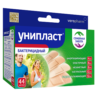 упаковка НАБОР ЛЕЙКОПЛАСТЫРЕЙ «УНИПЛАСТ СЕМЕЙНАЯ ЗАБОТА»